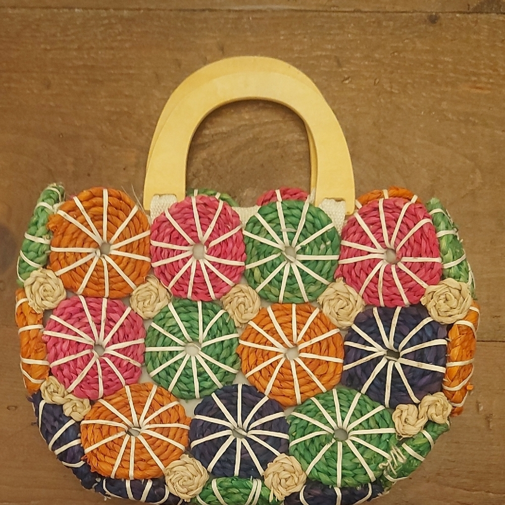 Multicolor Woven Handbag